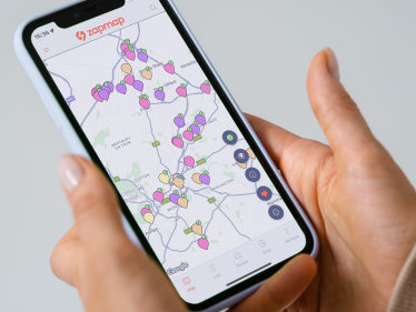 Zapmap app - map