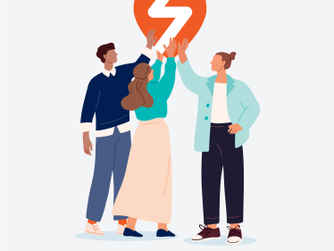An illustration representing the people at Zapmap
